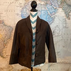 MaxStudio brown leather jacket size m